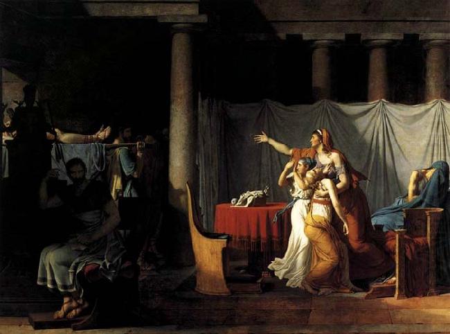 Jacques-Louis  David The Lictors Returning to Brutus the Bodies of his Sons china oil painting image
